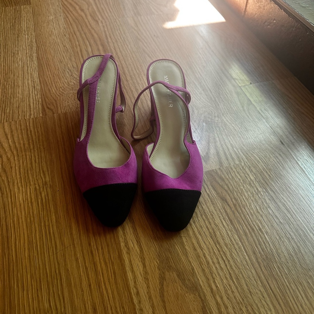 Marc Fisher Purple and Black Heels
